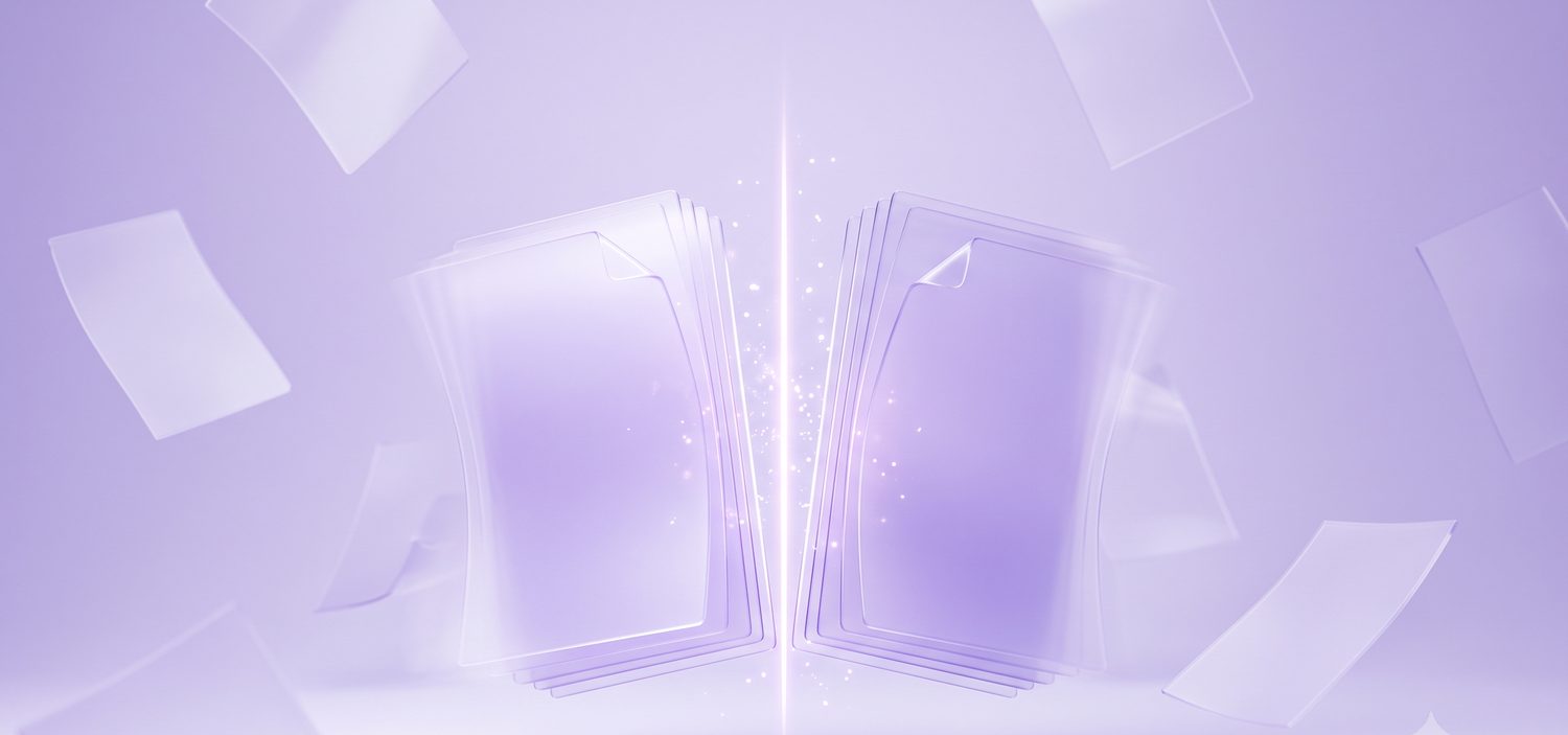 Illustration of a single PDF splitting into two separate PDF documents